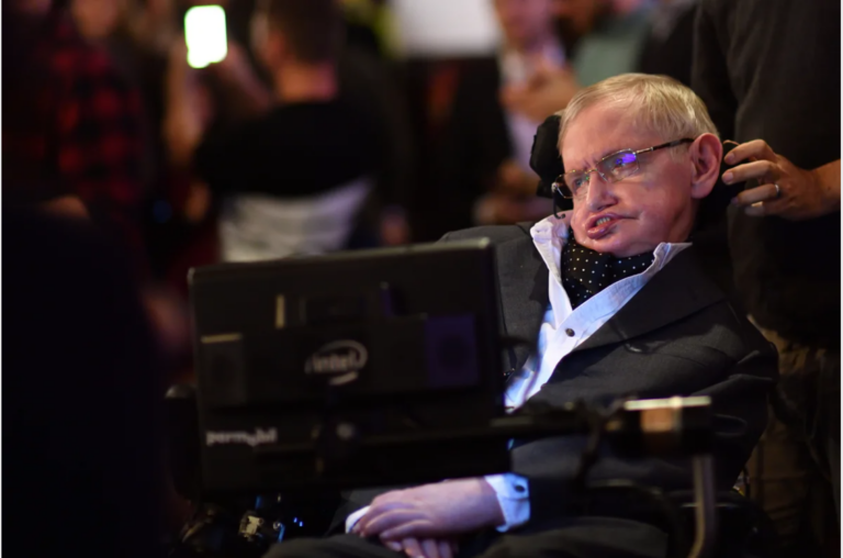 an image illustration of Professor Stephen Hawking Journey with ALS Disease
